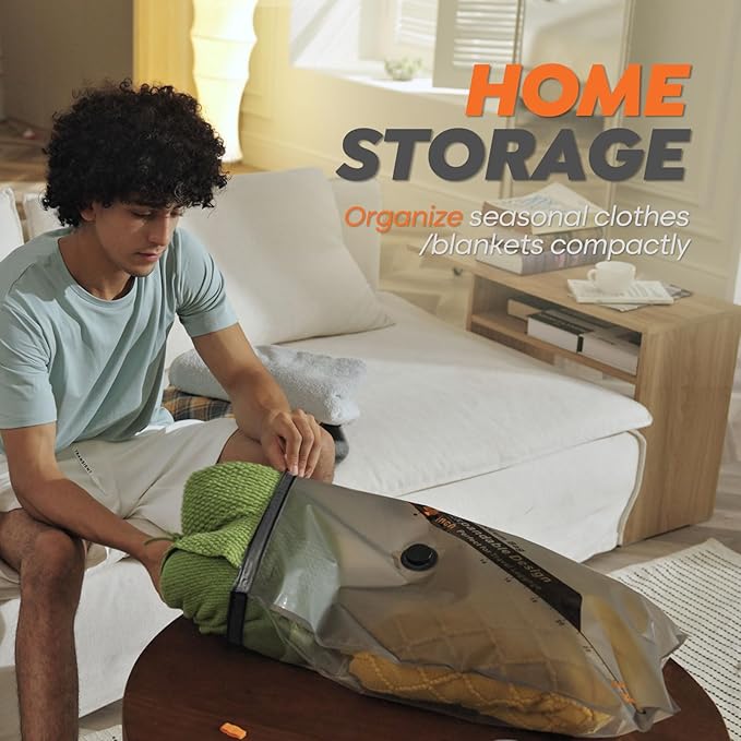 Vacbird 15 Pack 28" Vacuum Bags for Storage - No Pump, Compact & Airtight
