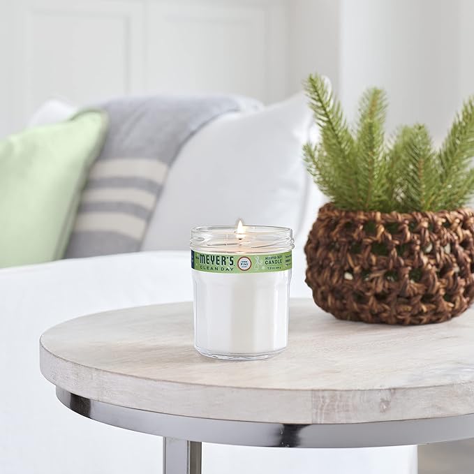 MRS. MEYER'S Clean Day Soy Aromatherapy Candle, 35 Hour Burn Time, Made with Soy Wax and Essential Oils, Limited Edition Iowa Pine, 7.2 oz - Pack of 2