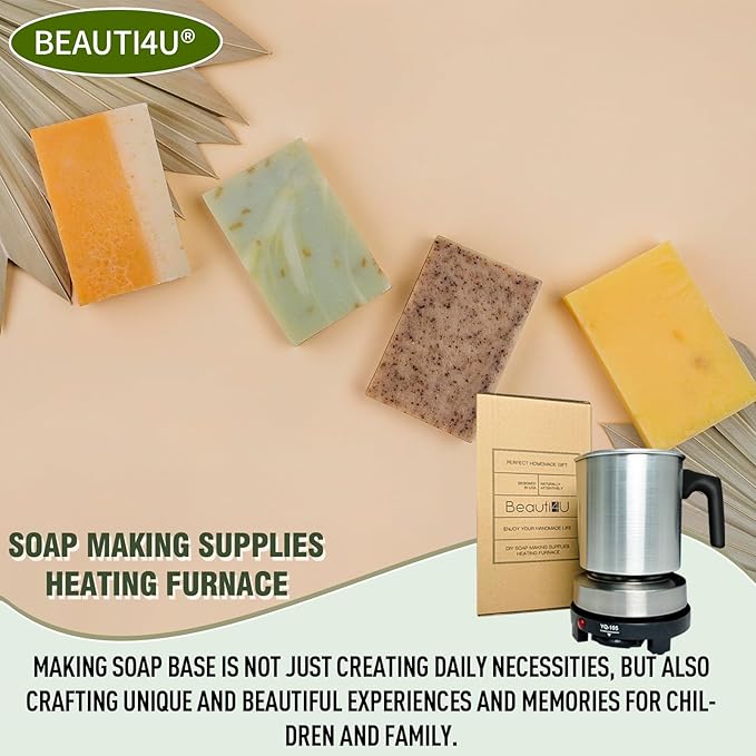 BEAUTI4U Soap Making Kit for Adults - Soap Making Supplies Heating Furnace - DIY Soap Making Kit for Adults Electric Furnace