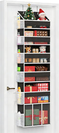 Over The Door Organizer Hanging 6-Shelf Storage Organizer with 50lb Heavy Duty Perfect for Bathroom Closet Nursery Bedroom Laundry Pantry (Black, 1 Pack)