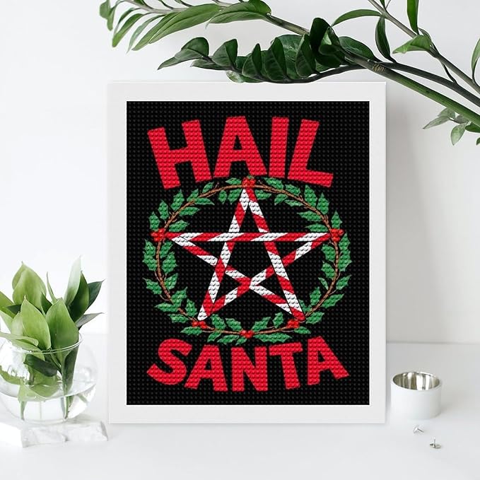 AIVKIEJK Diamond Painting Kits for Adults - Hail Santa Christmas Painting DIY 5D Full Drill Diamond Dots Paintings with Diamonds Gem Art and Crafts Home Decor 16"x20"