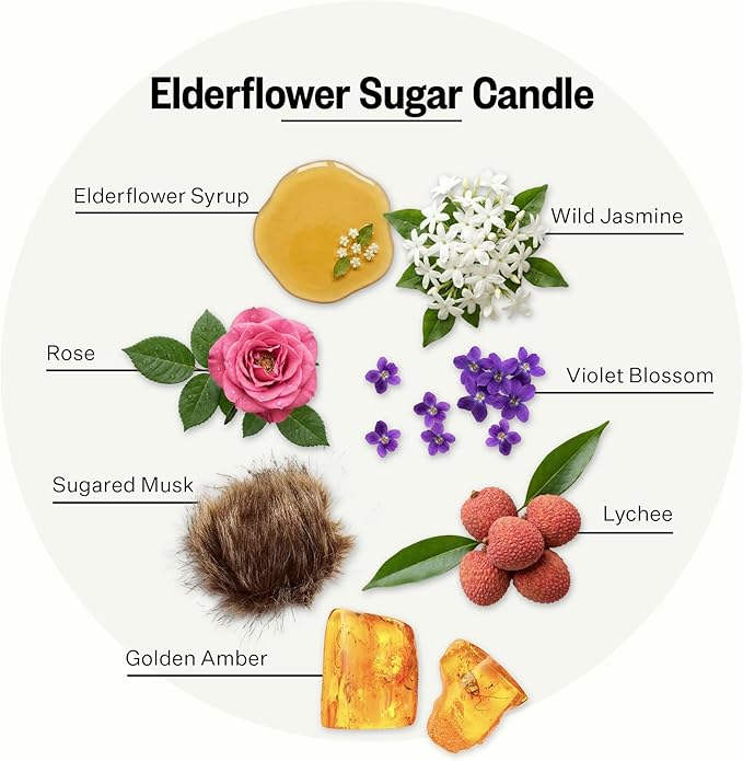 Apotheke Signature Scented Candles for Home, Elderflower Sugar