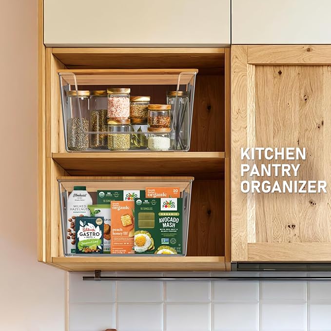IDEATECH Kitchen Organizers and Storage, Stackable Kitchen Counter Organizers for Onion, Potato, Fruit, Produce, Vegetable ( 2+ 2Set)