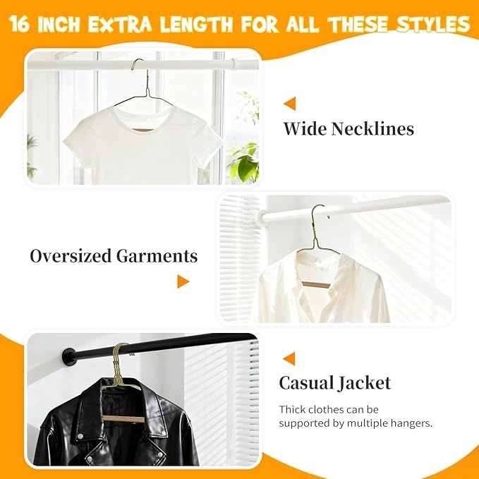 30 Pcs Dry Cleaner Hangers with Tubes - 16" Wire Hangers White Tube with Strong 15 Gauge Wire Bulk for Pants Caped Suit & Strut Home or Dry Cleaners (Kraft)