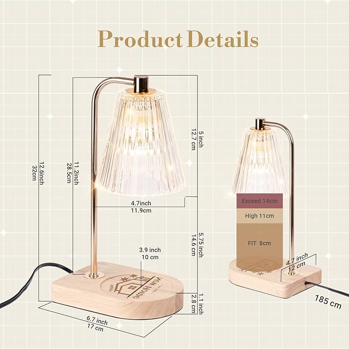 Marycele House Warming Gifts New Home, Candle Warmer Lamp Housewarming Gifts for Couples Women Friends, Wax Melt Warmer Lamp, Unique Gift Ideas for Home Living Room Decor
