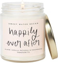Sweet Water Decor Happily Ever After Candle - Gold Pepper, Clove Leaf, Nutmeg and Lavender Scented Candle for Home - 9oz Clear Jar with 40 Hour Burn Time, Made in USA - Wedding and Engagement Gifts