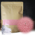DRMAISON Pearled Candle Wax Sand DIY Kit - 17.6 oz, Flamingo Pink, Non-Toxic&Smoke-Free, Refillable with 30 Wicks, Long-Lasting Flame, Highly Customizable for Wedding, Party&Holiday Decor