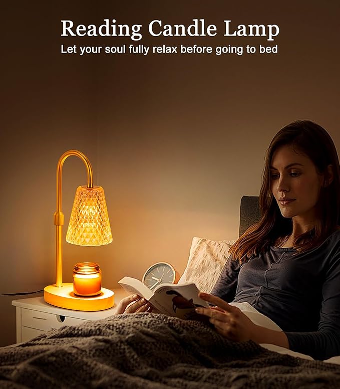 Candle Warmer Lamp Electric Timer - Candle Lamp Warmer, Mothers Day Gifts for Mom & Women, House Warming Gifts for Scented Wax with 2 Bulbs Jar