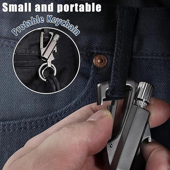 Permanent Match Infinity Lighter, Keychain Lighter with Multitool Keychain Bottle Opener