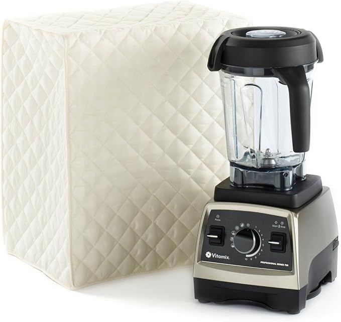 Covermates Keepsakes Blender Cover – Quilted Appliance Protector for Food Processors – Dust & Stain Resistant, Washable Slip‑On Design for Countertop Storage, Cream