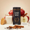 simeitol 18oz Scented Candle Sand Wax, Apple & Clove Scented Pearled Candles with a Glass Jar, Long Lasting with 120 Hours, Refillable Candle Sand with 30 Wicks for Mom/Home Decor/Holiday Gift/Relax