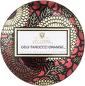 Voluspa Goji Tarocco Orange, Mini Tin Candle, 4 oz, 25 Hour Burn Time, Coconut Wax for Clean Burning, Handcrafted in the USA