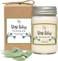 Aira Soy Candles - Organic, Kosher, Vegan, in Mason Jar w/Therapeutic Grade Essential Oil Blends - Hand-Poured 100% Soy Candle Wax - Paraffin Free, Burns 110+ Hours -Relaxing Stress Relief -16 Ounces