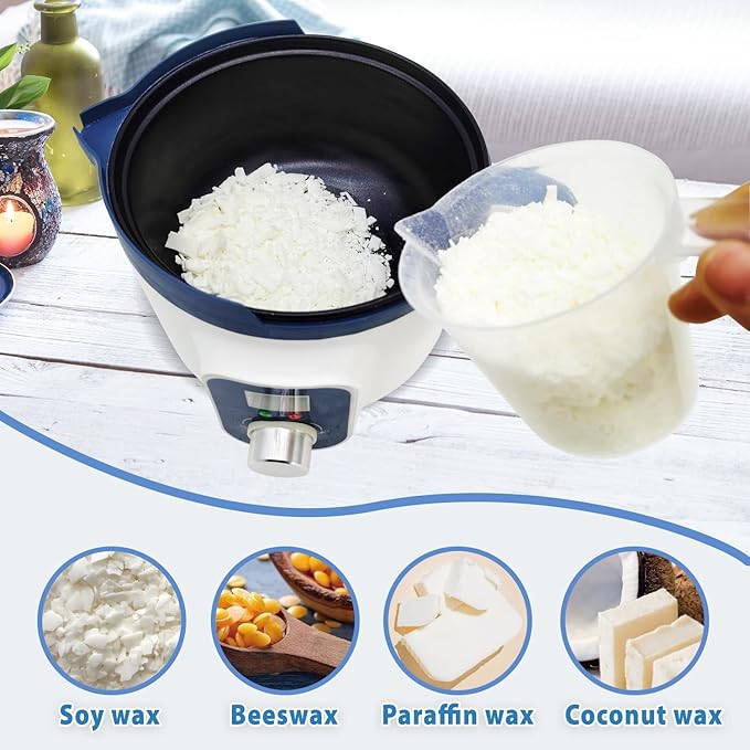 Handnatur Digital Candle Melting Pot with Spout, Electric Wax Melter with Temperature Control for Candles Making, Wax Melting Machine with Adjustable and Constant Temperature Function