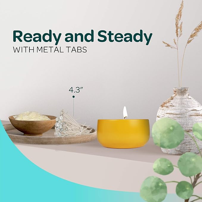 Hearts & Crafts DIY Complete Soy Wax Candle Making Kit - 1lb Soy Candle Wax and All Candle Making Supplies Included and Candle Jars - Complete DIY Candle Making Kit for Adults, Kids, & Beginners
