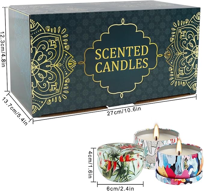 24Pack Scented Candles, Soy Wax Travel Tin Jar Candles, Aromatherapy Candles for Home 2.5 OZ for Mom for Christmas, Birthday, Thanksgiving, Mother's Day, Valentine's Day