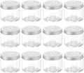 HARFINGTON 12 Pcs Empty Scent Beads Storage Container 5oz/150ml Air Freshener Tins Round Refillable Spice Containers Plastic Jars Sample for Air Freshener Candles Travel Storage