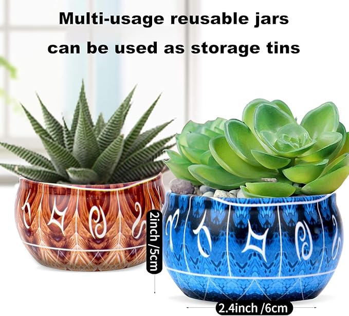 Phinicco 24 pcs 2.5oz Candle Tins Candle Making Jars Empty Candle Jars with Lids Candles Tin Candle Containers Small Candle Jars (6 Patterns)
