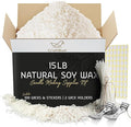 CraftBud Soy Candle Wax for Candle Making – Natural Soy Wax for Candle Making 15 lb Bag, Candle Making Wax, 15 Lbs. Soy Wax Flakes, 100 Candle Wicks, 100 Wick Stickers, and 2 Metal Centering Devices