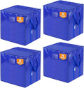 TICONN 4 Pack Extra Large Moving Bags with Zippers & Carrying Handles, Heavy-Duty Storage Tote Moving Boxes for Space Saving (4 PK, 75 Gallon)
