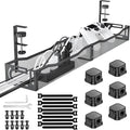 No Drill Under Desk Cable Management Tray, SONATURE 25.3" Cord Organizer for Table, Clamp Mount Desk Cable Management, Premium Carbon Steel Cable Organizer for Office, Home (Black)