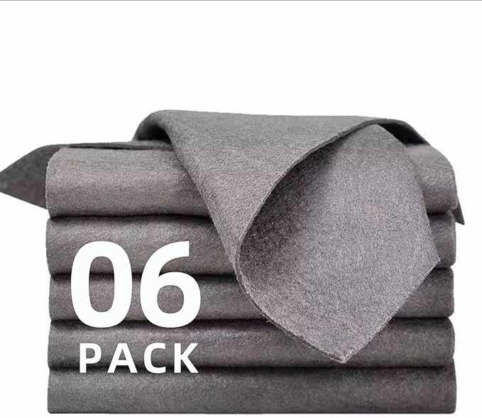 6 Pack Thickened Magic Cleaning Cloths, 30x30cm Reusable Microfiber Cleaning Rags, Lint-Free Streak-Free Cloth for Windows, Glass, Mirrors, Kitchen, Car