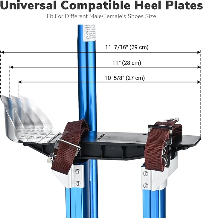 Yescom Drywall Stilts 24" - 40" Adjustable Aluminum Painting Tool with Extra Pair of Upgraded Stilt Straps Padded Leg Bands for Secure Fit & All-day Comfort