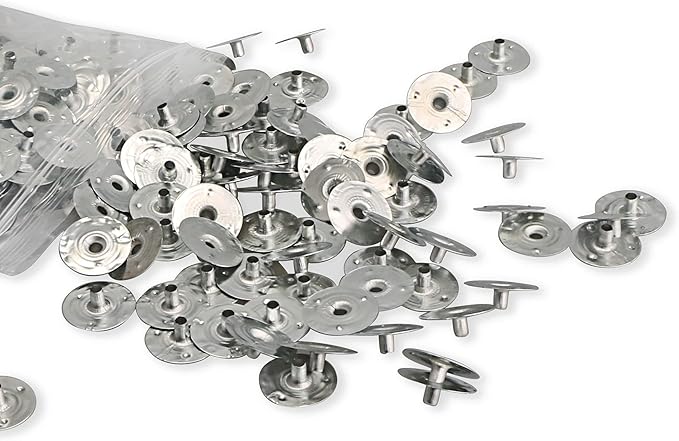MILIVIXAY 800 pcs Candle Wick Tabs - Metal Candle Wick Sustainer Tabs