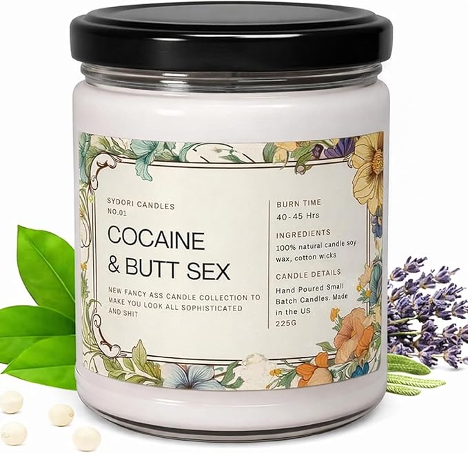 Funny Candle Gifts for Women, Men- Birthday Gift for Best Friends, Her, Him, Girlfriend, Sister, Plant Lover- Unique Christmas & Valentines Day Present - Lavender Candles (But Sex)