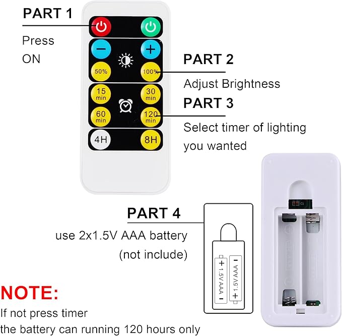 WRalwaysLX max 800hours Use 2AAA Battery (not inluded) 12 Pack Flameless Tea Light with Remote Control, LED Flickering Votive Candles, Indoor Home Decor, Dia3.8CM* H8CM,
