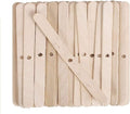 DINGPAI 100pcs Wooden Candle Wick Holders, Candle Wick Centering Devices for Candle Making, Candle Wick Bars, Wick Clips for Canld Centering Tool