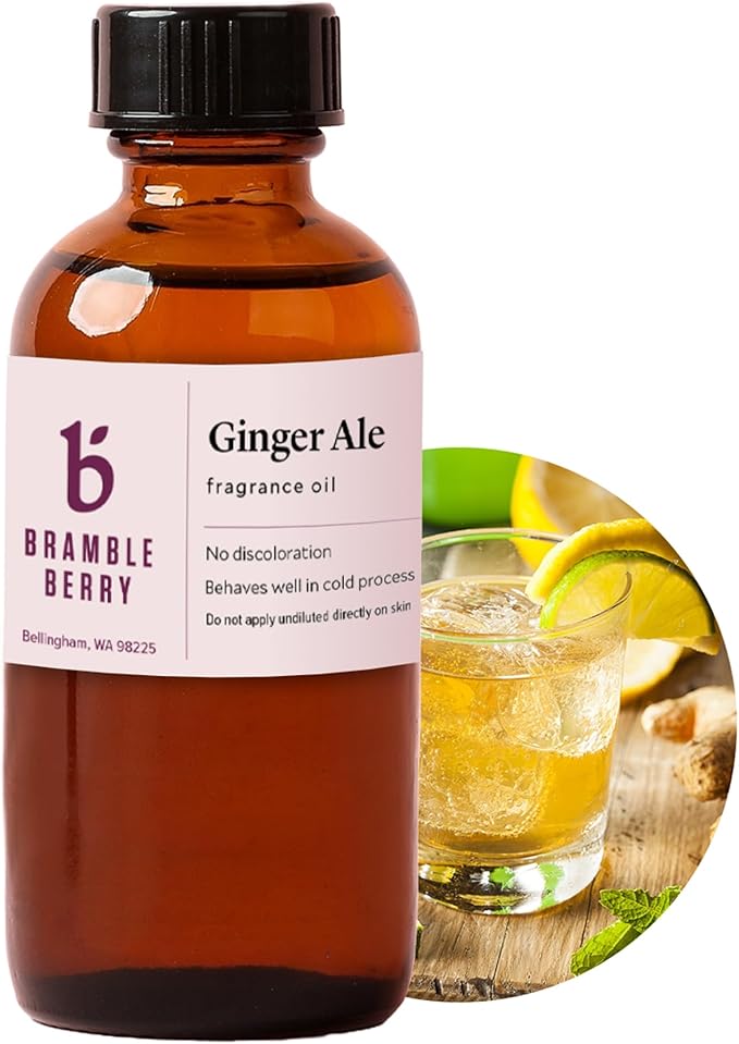 Bramble Berry Ginger Ale Ginger & Citrus Soda Scent for Soap Making, Candles, Lotion, Bath Bombs & Perfume | Skin Safe, Vegan, Paraben & Phthalate Free, DIY Craft Essential