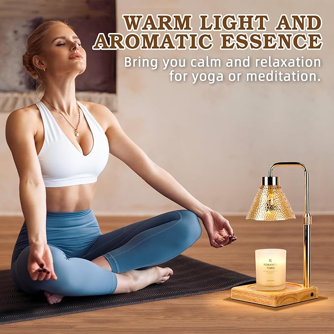 Modern Candle Warmer Lamp, Dimmable Candle Lamp Warmer with Timer, Mothers Day Birthday Gifts for Women Who Have Everything, Adjustable Men's Candle Lamp, Cozy Living Room Bedroom Decor