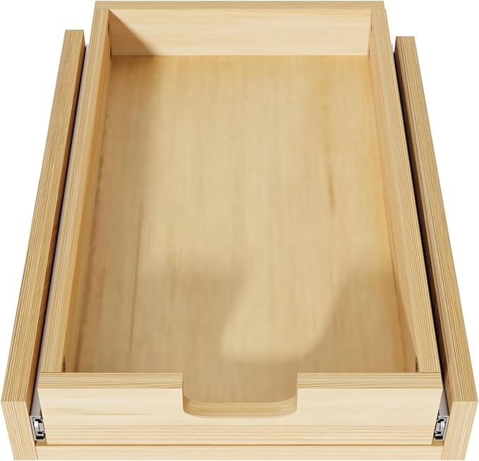 Pull Out Cabinet Organizer, 11''W×21''D Sliding Drawers for Cabinets, Soft Close Slide Out Wooden Pull out Drawers, Base Cabinet Organization for Kitchen, Pantry, Bathroom