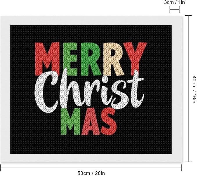 AIVKIEJK Diamond Painting Kits for Adults - Merry Christmas Painting DIY 5D Full Drill Diamond Dots Paintings with Diamonds Gem Art and Crafts Home Decor 16"x20"
