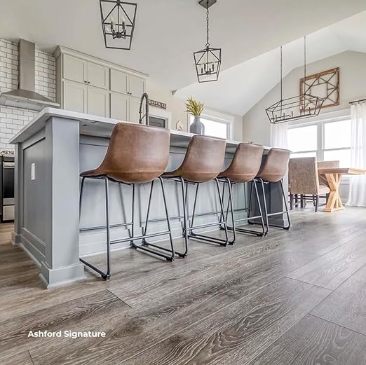 Flooret Luxury Vinyl Plank Flooring Grey Sample Kit | 6 Pieces of 12" Cut Samples from Real Planks | DIY Click Installation, 40 Mil Wear Layer, Waterproof and Scratch Resistant LVP