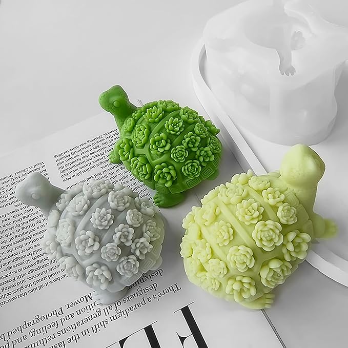 Turtle Animal Resin Silicone Wolf Resin Casting Making Molds Silicone Molds for Candle Home Decorate 3D Animal Mold Candle Making Mold