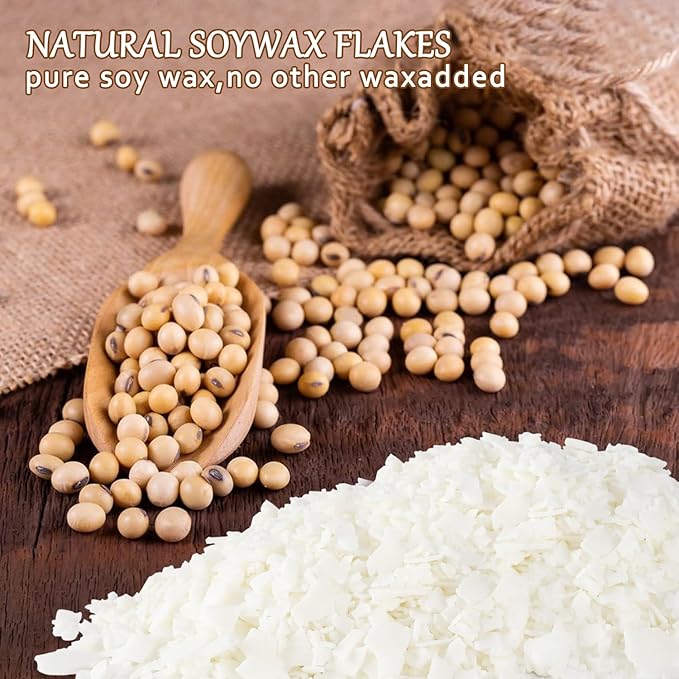 Pure Soy Wax Flakes,DIY Soft Candle,Natural Soy Wax for Candle Making 10 lb Bag