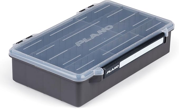 Plano StowAway 3700 Deep Stow Tackle Box, with Corrosion-Preventive Rustricor, Single Latch Design, Transparent DuraView Lid, Stackable Storage for Fishing Bait, Lures and Gear