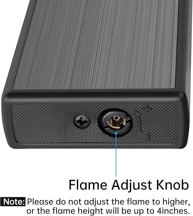 Butane Lighter, 2 Packs Dual Jet Flame Lighter Torch Lighter for Candle Hiking, Black