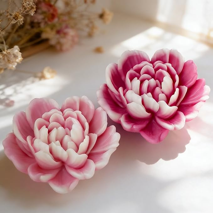 Petal Flower Cylinder Candle & Resin Mold - Resin Casting Silicone Molds for Home Decor & Candle Making Wave Spiral Mold