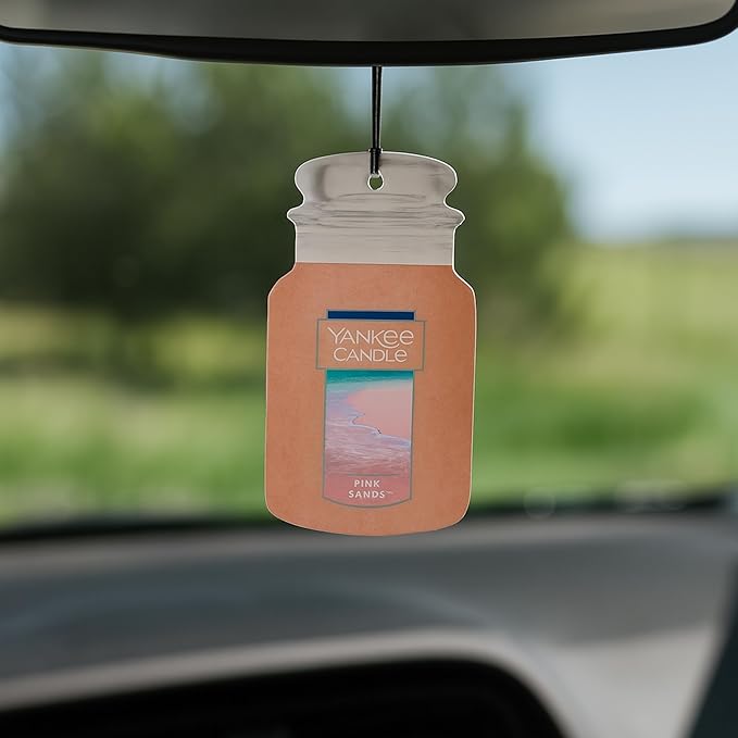 Yankee Candle Paper Car Jar, Pink Sands (Pack of 6)