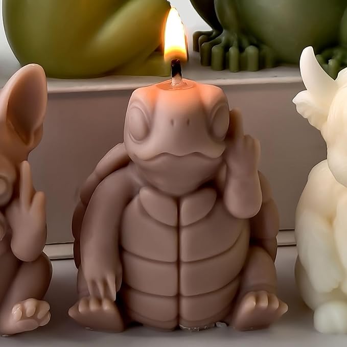 Turtle Cylinder Candle & Resin Mold - Resin Casting Silicone Molds for Home Decor & Candle Making Wave Spiral Mold