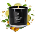 Lulu Candles | Bergamot & Amber | Smells Like Citrus & Musk | Luxury Scented Soy Jar Candle | Hand Poured in The USA | Highly Scented Long Lasting (9 Oz.)