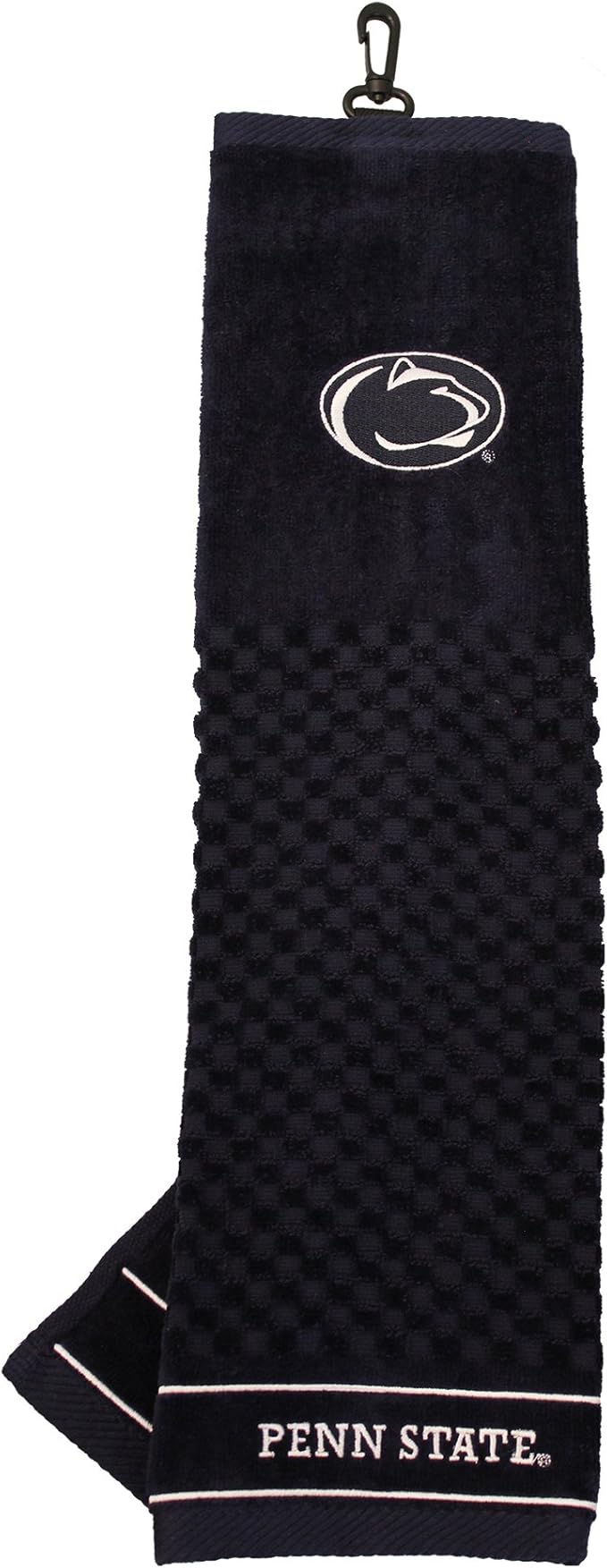 Team Golf NCAA Penn State Nittany Lions Embroidered Golf Towel Embroidered Golf Towel, Checkered Scrubber Design, Embroidered Logo