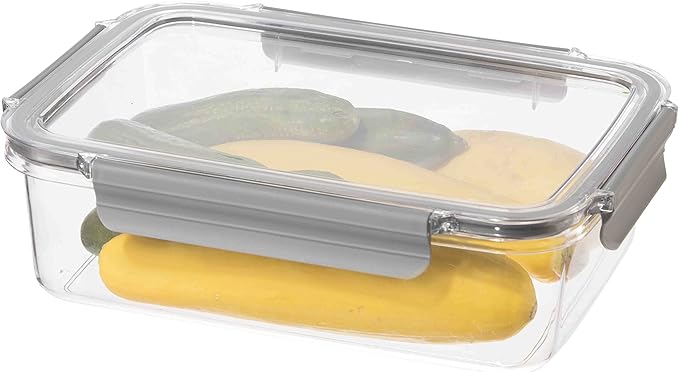 Oggi Clarity Leak-Proof Airtight Food Storage Container - Ultra clear, BPA free, Sealable Container with Lid, Ideal for kitchen storage, Kitchen Organization, Perfect Meal Prep Containers. 86oz/2.5lt