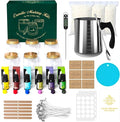 Aeraroma Candle Making Kit for Adults, Soy Candle Making Kit for Beginner - DIY Starter Candle Making Supplies with 900ml Candle Make Pouring Pot & Glass Jars, Perfect for Home Decorations