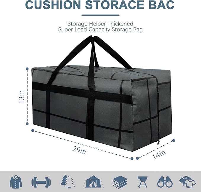 4Pack Extra Large Heavy Duty Moving Bags with Zippers & Reinforced Handles Heavy-Duty Storage Totes – Moving Boxes for Clothes, College Supplies, and Moving – Waterproof & Foldable (Large)