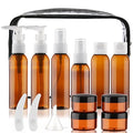 Cosywell Travel Size Bottles for Toiletries 14 Pack 2oz TSA Approved Toiletry Bottles Leak Proof Travel Kit for Women Men TSA Clear Toiletry Bag Shampoo Lotion Skincare Cosmetic Container(Brown)