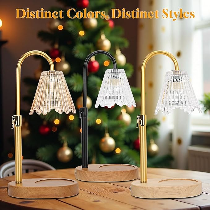 Candle Warmer Lamp with Timer, Dimmable Candle Lamp Warmer Height Adjustable, House Warming Gifts New Home Decor, Gifts for Mom Birthday Gifts for Women, Wax Warmer for Jar Candles
